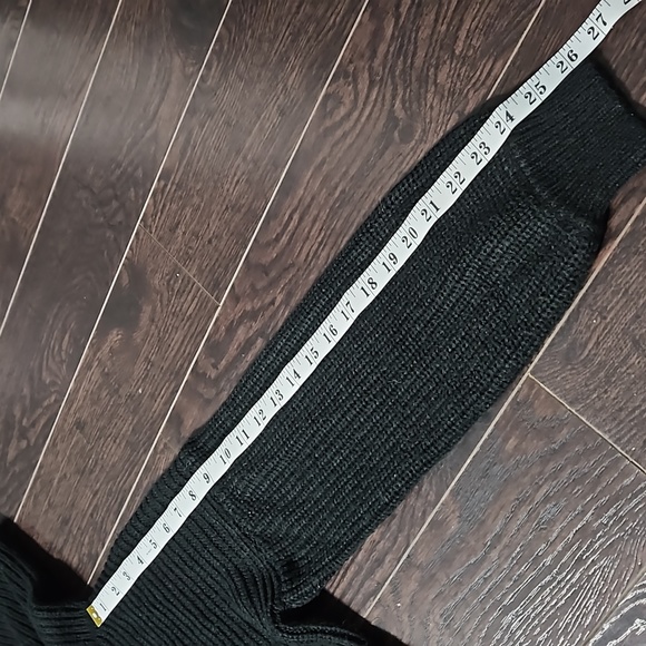 Gap Cozy Blouson Sleeve Ribbed Knit Turtleneck Sweater Dress, BLACK, M/L - Picture 9 of 13